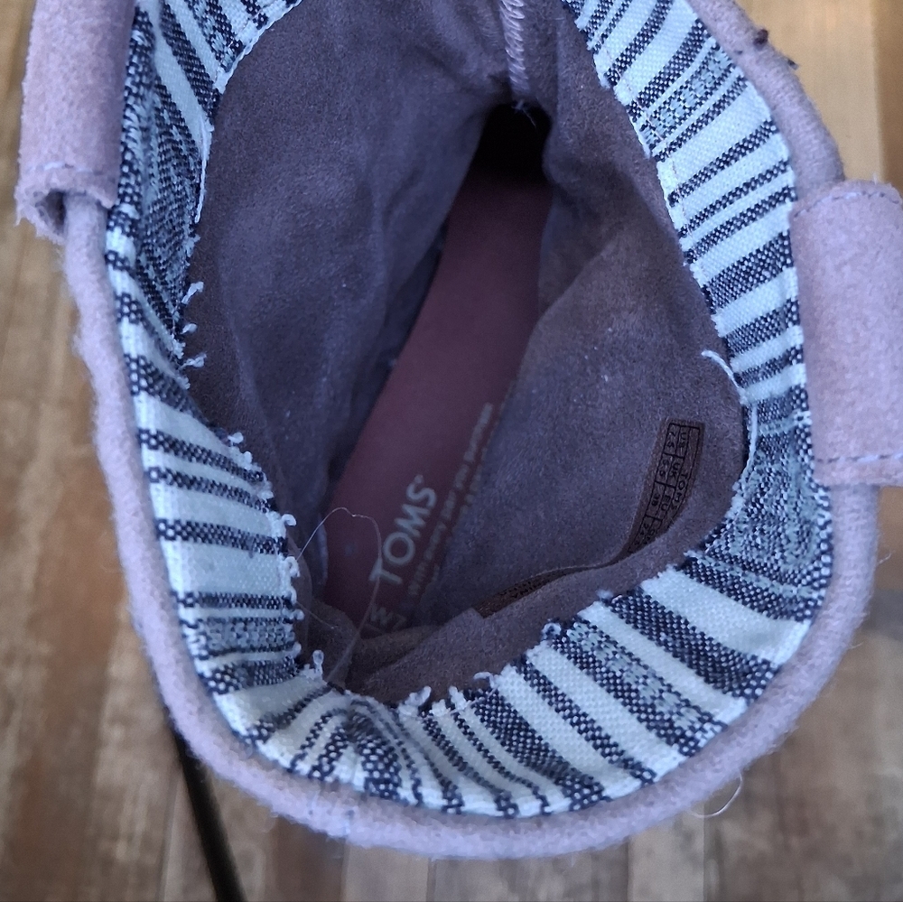 Toms Women's Taupe Suede Light Academia Boots Size 7.5 - Picture 8 of 10
